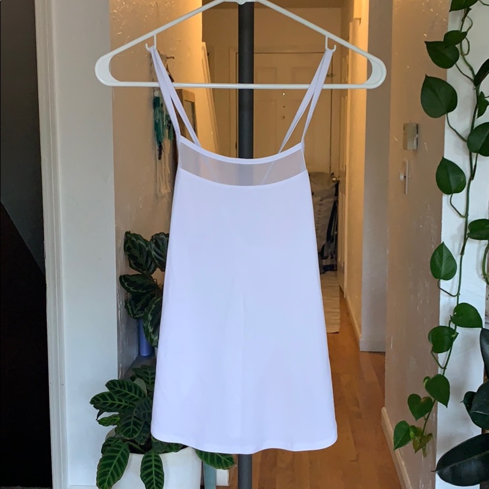 Athleta white thin strap yoga tank